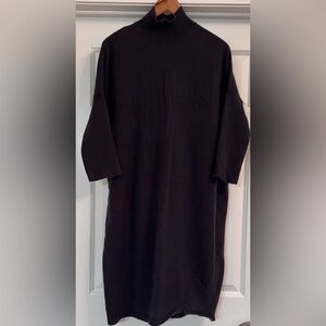 Gentle Herd Wool Mock-neck Sweater Dress